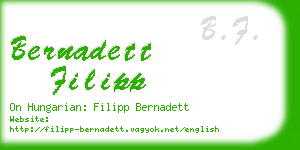 bernadett filipp business card